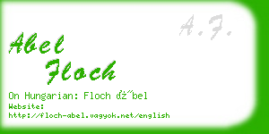 abel floch business card